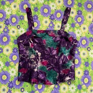 Vintage | California Dynasty | Floral Satin Camisole | Size S